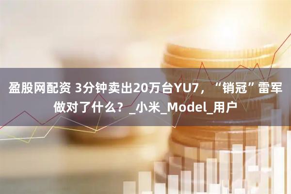 盈股网配资 3分钟卖出20万台YU7，“销冠”雷军做对了什么？_小米_Model_用户