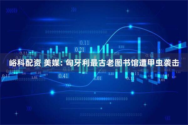 峪科配资 美媒: 匈牙利最古老图书馆遭甲虫袭击