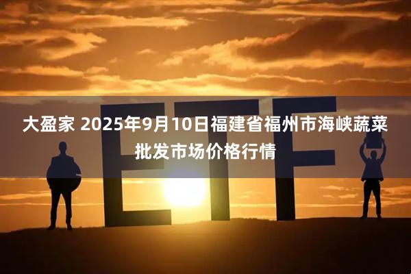 大盈家 2025年9月10日福建省福州市海峡蔬菜批发市场价格行情